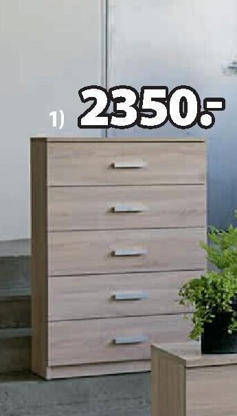 Komoda 5 zásuvek, široká 1)