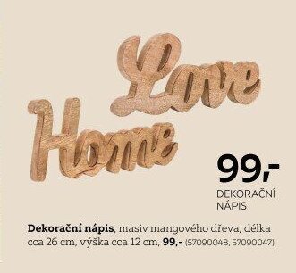 Dekorační nápis