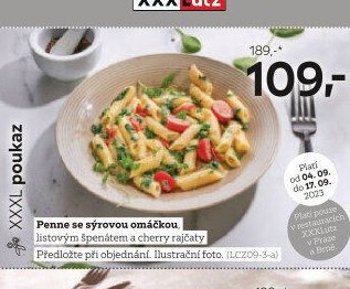 Penne se sýrovou omáčkou