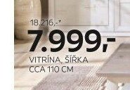 VITRÍNA, ŠÍŘKA CCA 110 CM