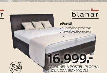Čalouněná postel, plocha lůžka cca 180x200 cm