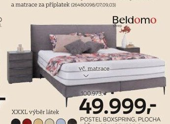 Postel boxspring, plocha lůžka cca 180x200 cm