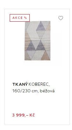 TKANÝ KOBEREC, 160/230 cm, béžová
