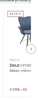 HOM'IN ŽIDLE S PODRUČKAMI, železo, mikrovlákno