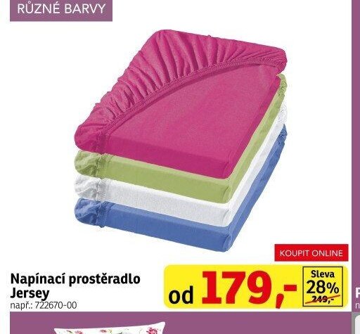 Napínací prostěradlo Jersey