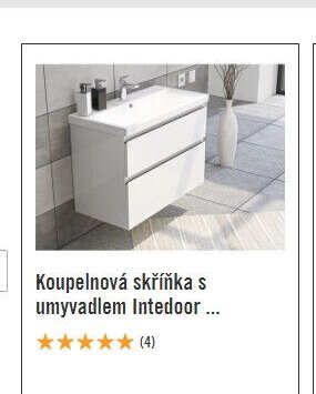 Koupelnová skříňka s umyvadlem Intedoor