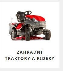 Zahradní traktory a ridery