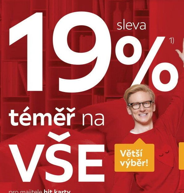 19% sleva téměř na VŠE