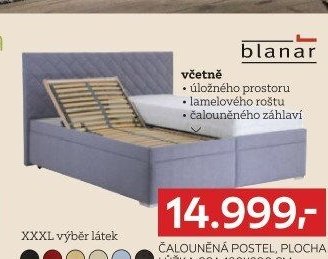 Čalouněná postel, plocha lůžka cca 180x200 cm