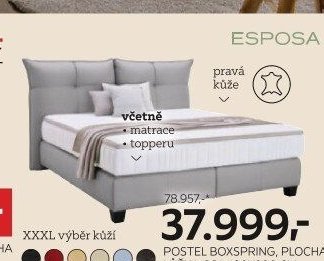 Postel boxspring, plocha lůžka cca 180x200 cm
