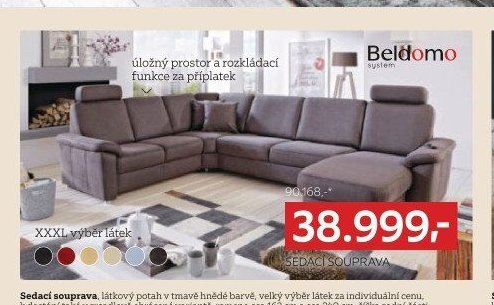 Sedací souprava Beldomo (hnědá)