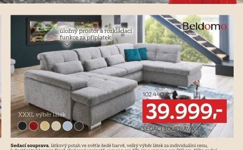 Sedací souprava Beldomo (šedá)