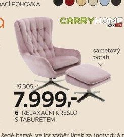 Relaxační křeslo s taburetem
