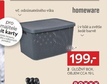 Úložný box, objem cca 19 l