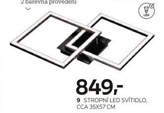 9 STROPNÍ LED SVÍTIDLO, CCA 35X57 CM