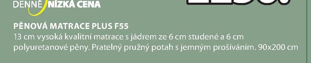 PĚNOVÁ MATRACE PLUS F55