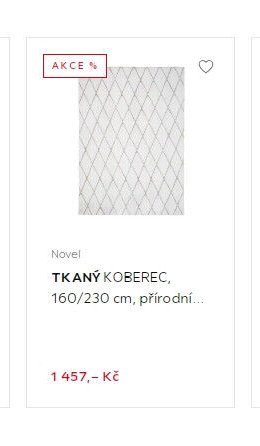 TKANÝ KOBEREC, 160/230 cm, přírodní