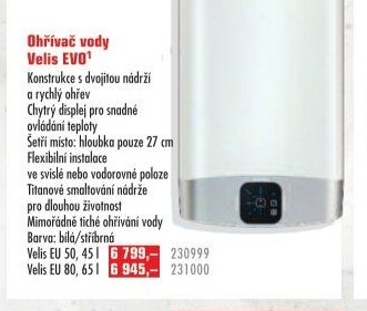 Ohřívač vody Velis EVO