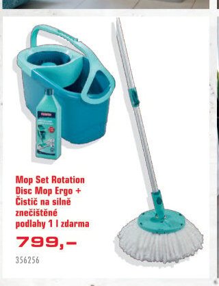 Mop Set Rotation Disc Mop Ergo + Čistič na silně znečištěné podlahy 1 l zdarma