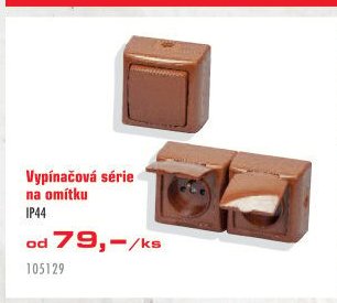 Vypínačová série na omítku IP44