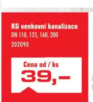 KG venkovní kanalizace