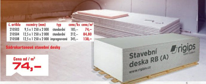Sádrokartonové stavební desky
