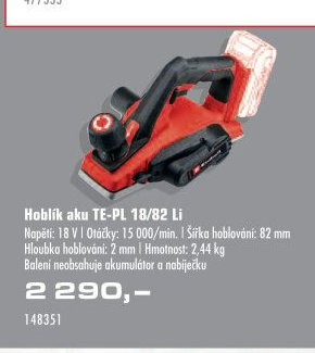 Hoblík aku TE-PL 18/82 Li