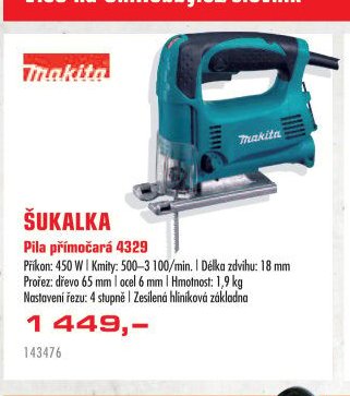 Makita Pila přímočará 4329