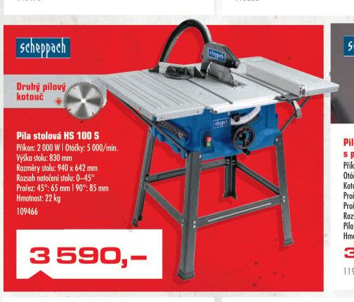 Scheppach Pila stolová HS 100 S