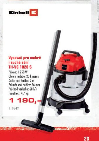 Einhell Vysavač pro mokré i suché sání TH-VC 1820 S