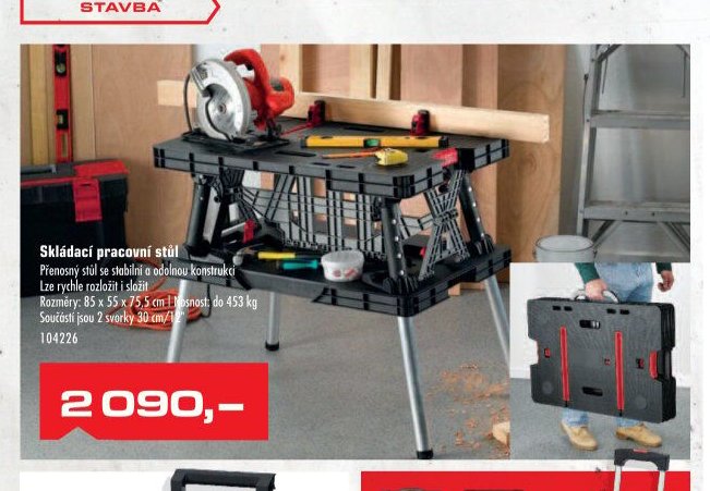 Skládací pracovní stůl