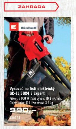 Vysavač na listí elektrický GC-EL 3024 E Expert