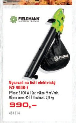 Vysavač na listí elektrický FZF 4008-E