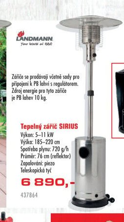 Tepelný zářič SIRIUS