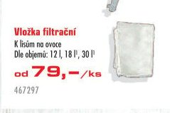 Vložka filtrační