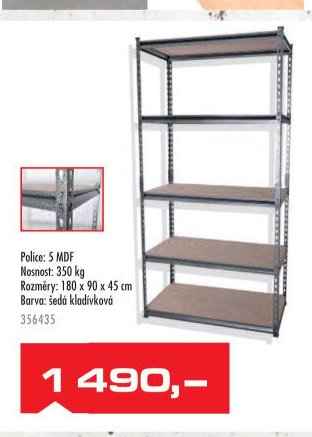 Regál kovový