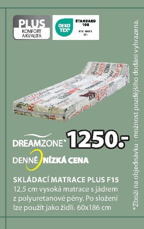 Skládací matrace PLUS F15