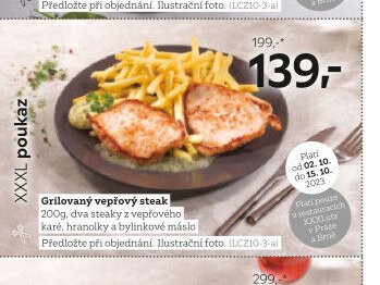 Grilovaný vepřový steak