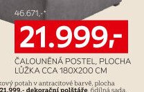 ČALOUNĚNÁ POSTEL, PLOCHA LŮŽKA CCA 180X200 CM
