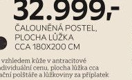 ČALOUNĚNÁ POSTEL, PLOCHA LŮŽKA CCA 180X200 CM