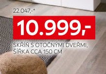 Skříň s otočnými dveřmi, šířka cca 150 cm