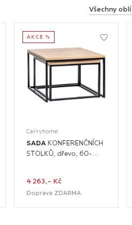 SADA KONFERENČNÍCH STOLKŮ, dřevo, 60 cm