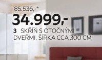 3 SKŘÍŇ S OTOČNÝMI DVEŘMI, ŠÍŘKA CCA 300 CM