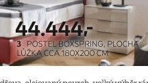 3 POSTEL BOXSPRING, PLOCHA LŮŽKA CCA 180X200 CM