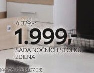 SADA NOČNÍCH STOLKU, 2DÍLNÁ