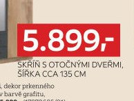SKŘÍŇ S OTOČNÝMI DVEŘMI, ŠÍŘKA CCA 135 CM