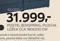 POSTEL BOXSPRING, PLOCHA LŮŽKA CCA 180X200 CM