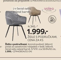 Židle s područkami (voleo)