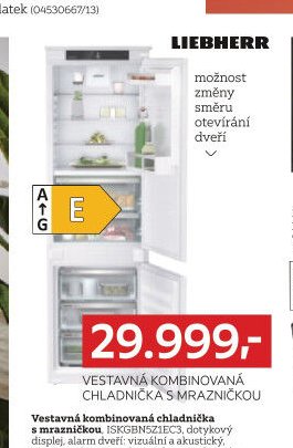 Vestavná kombinovaná chladnička s mrazničkou