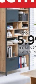 Regál, výška cca 201 cm